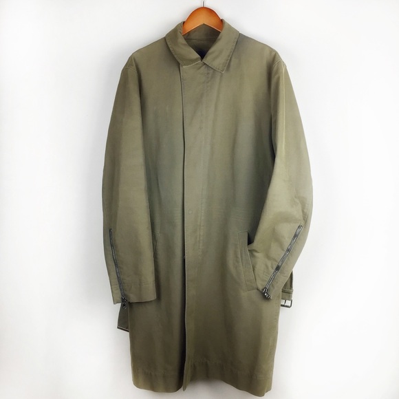 John varvatos zipped overcoat long trench Sz.52